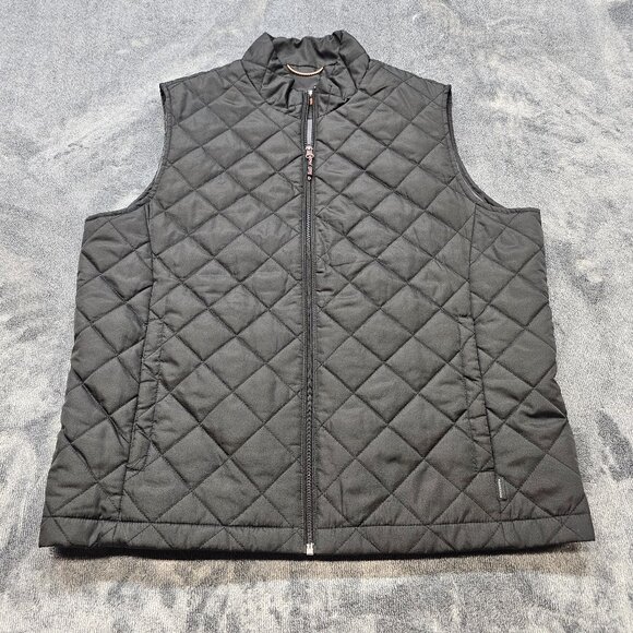 Hawke & Co Sport Performance Puffer Vest Mens Large black quilted full zip - Picture 1 of 12
